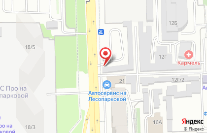 Автостоянка в Челябинске на карте