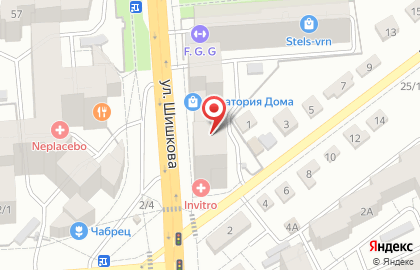 Сеть мебельных магазинов Табурет на улице Шишкова на карте