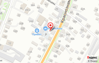 Полиграфическая компания на Краснознамённой улице на карте