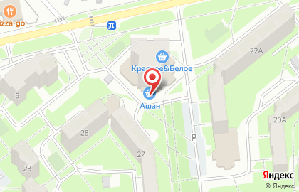 Супермаркет Ашан в Москве на карте
