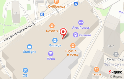 Детский центр Туса Джуса в Багратионовском проезде на карте