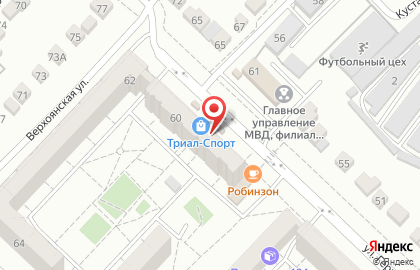 Специализированный спортивный магазин Триал-Спорт в Краснооктябрьском районе на карте