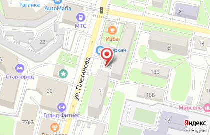 Изба на улице Плеханова на карте