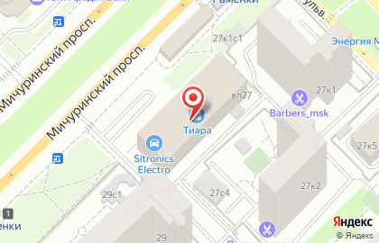 Итальянский ресторан IL Патио на метро Раменки в ТЦ Тиара на карте
