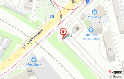Автостоянка Эванти на карте