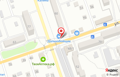 Магазин автозапчастей Дальнобойщик в Благовещенске на карте