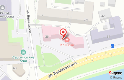 Клиника СВФУ им. М.К. Аммосова на карте