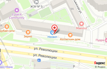 Ветеринарная клиника Неовет в Свердловском районе на карте