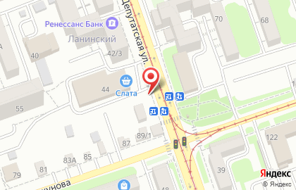 Киоск по продаже печатной продукции, Правобережный район на Депутатской улице на карте