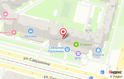 Салон оптики ЛенОПТИКА в Приморском районе на карте