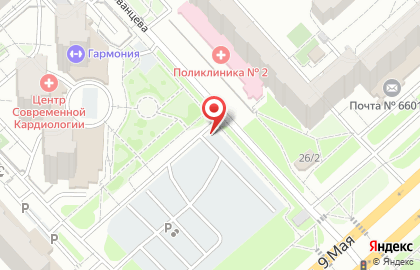 Автостоянка в Красноярске на карте