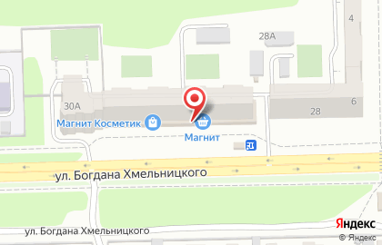 Магазин кондитерских изделий на улице Богдана Хмельницкого на карте