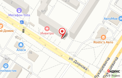 Парикмахерская Универсал на улице Лукашевича на карте