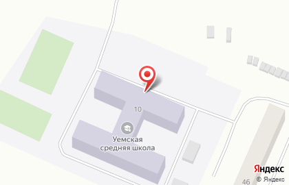 Уемская средняя школа с дошкольным отделением на Заводской улице на карте
