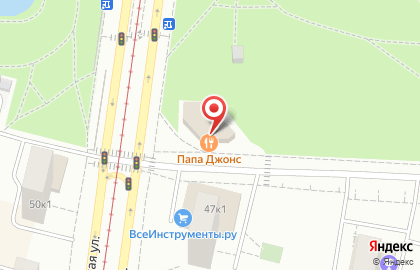 Пиццерия Папа Джонс на метро Пражская на карте