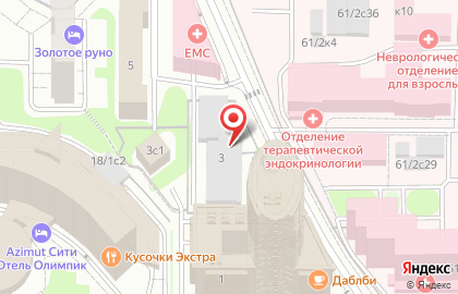 Московские высоковольтные сети в Орловском переулке на карте