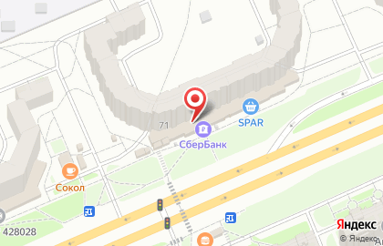 СберБанк на проспекте Тракторостроителей на карте
