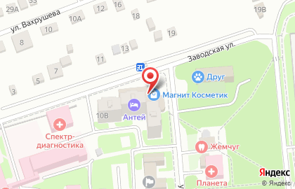 Гостиница Антей, гостиница на Заводской улице на карте