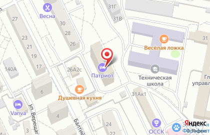 Гостиница Патриот в Калининграде на карте