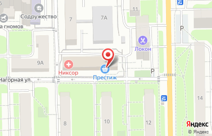 Мини-маркет Престиж на Нагорной улице на карте