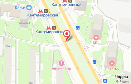 СЦ Стратегия на Кантемировской улице на карте