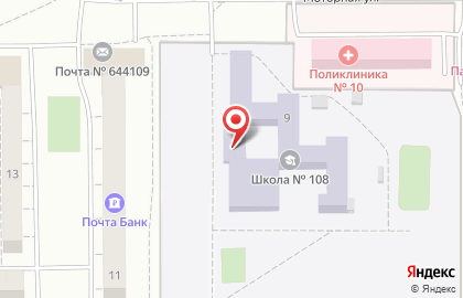 Средняя общеобразовательная школа №108 в Ленинском районе на карте