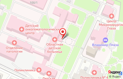 Больница Детская областная больница в Брянске на карте
