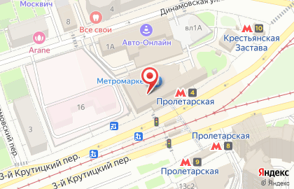 Драго & Ценно в 3-м Крутицком переулке на карте
