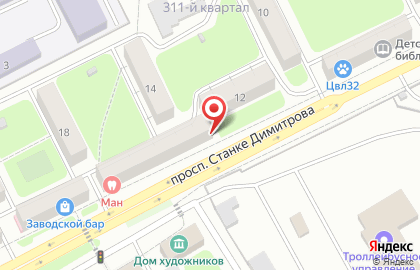 Продуктовый магазин в Брянске на карте
