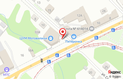 Магазин Скрепка в Мотовилихинском районе на карте