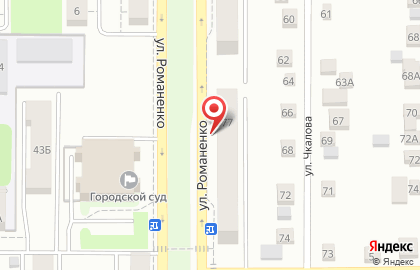 Адвокатский кабинет Колесникова И.В. на улице Романенко на карте