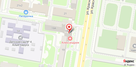 Медицинская клиника Александрия на улице Краснодонцев на карте