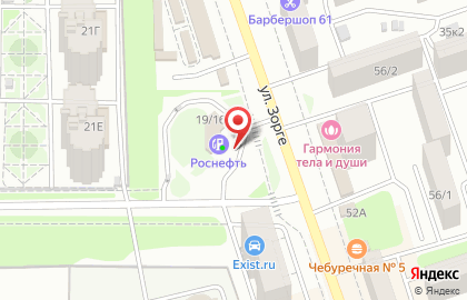 АЗС Роснефть на улице Зорге на карте