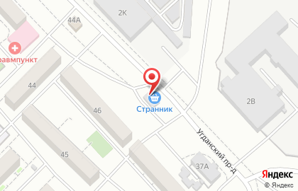 Продуктовый магазин Странник в Черновском районе на карте