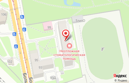 Стоматологическая поликлиника №4 в Выборгском районе на карте