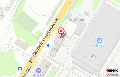 Автокомплекс Автобаня на улице Павла Большевикова на карте