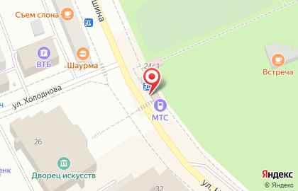 Салон связи МТС в Падунском районе на карте