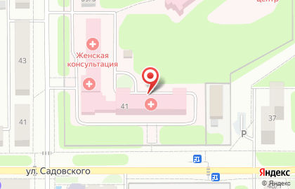 Комитет ЗАГС Администрации г. Новомосковска на улице Садовского на карте