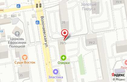 Киоск по ремонту обуви, Октябрьский район на улице Высоцкого на карте