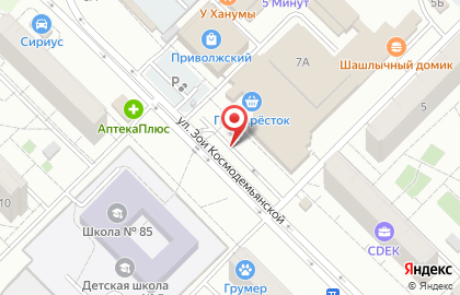 Магазин цветов Цветочная симфония на Зои Космодемьянской на карте