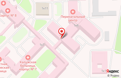 Калужская областная больница на улице Вишневского на карте