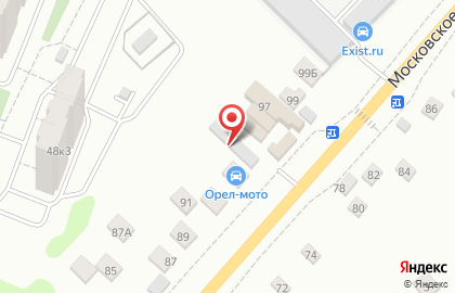 Торгово-сервисный центр Орел-Мото на Московском шоссе на карте