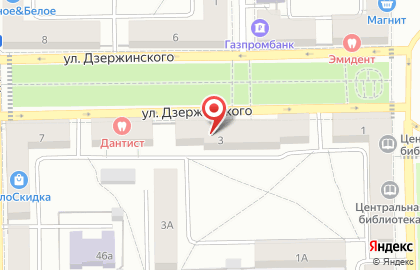Салон сотовой связи МТС на улице Дзержинского на карте