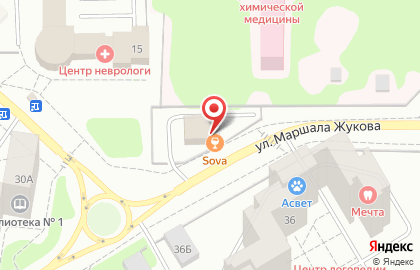 Центр паровых коктейлей Sova на карте