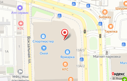 Магазин одежды Андрей на Вокзальной площади на карте