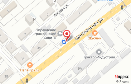 Продовольственный магазин Радуга на Центральной улице на карте