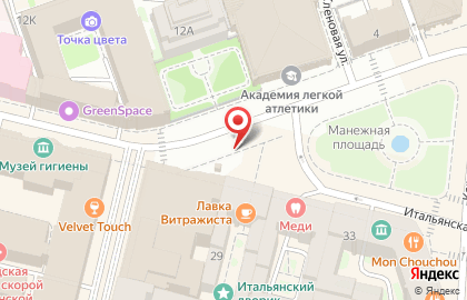 Блинный киоск Теремок на метро Невский проспект на карте