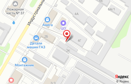 Магазин Золотой цыпленок на Индустриальной улице на карте