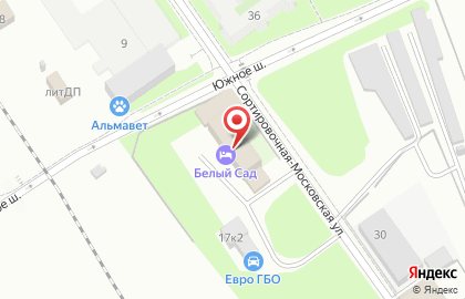 Отель Белый сад на карте