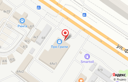 Торговый дом Восход на улице Федюнинского на карте